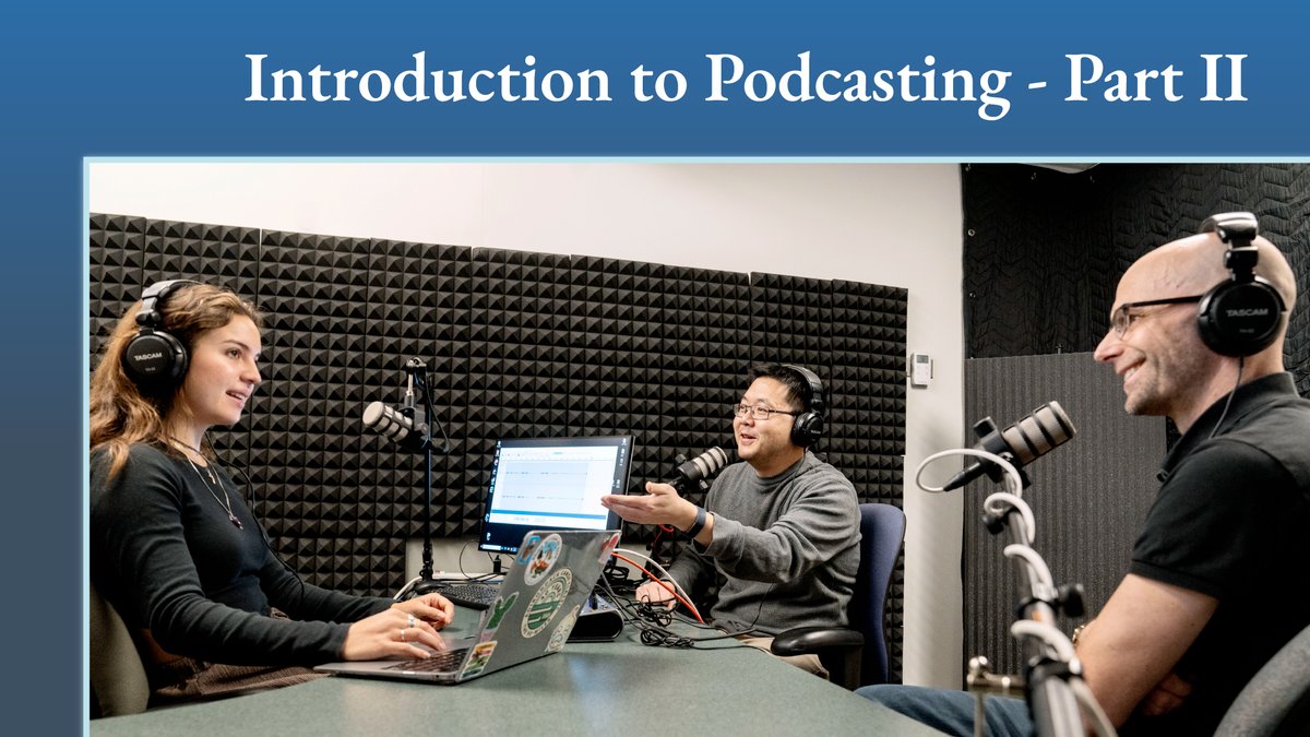 CTICornell's tweet image. Tomorrow! Join us at 10am for Part 2 of "Introduction to Podcasting"! Learn ways to edit a podcast & gain a sense of the steps & considerations that you, or your students, will need when creating a podcast.
Attendance at Part 1 not required.
More: teaching.cornell.edu/news-events/ev…