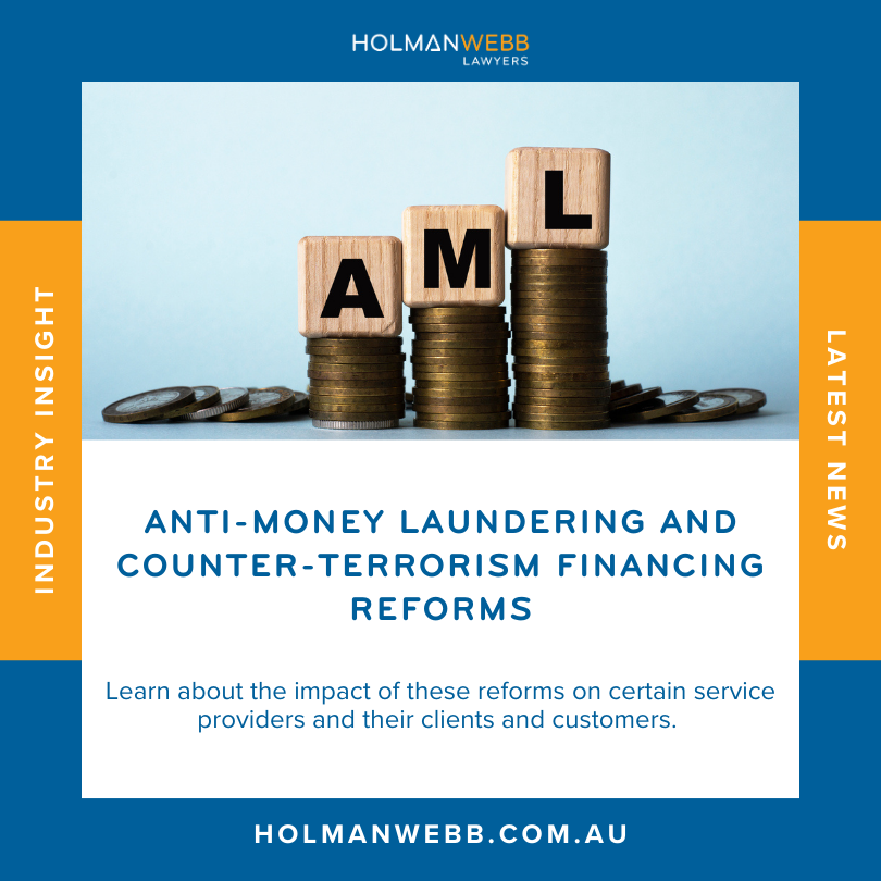 In our latest article, Danny Adno and Ann Kwak summarise how Anti-Money Laundering and Counter-Terrorism Financing reforms will impact certain service providers and their clients. The reforms come into effect on and from 1 July 2026.

ow.ly/a5hu50VsSyU