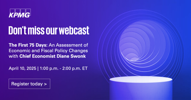 LucileKellis's tweet photo. Following the latest tariffs announcements and impacts on the stock market today, join KPMG Chief Economist @DianeSwonk's upcoming webcast where she’ll discuss the impact of #tariffs, #inflation, and the effects of reduced #immigration. Register now. https://t.co/UEcbXgGKCo https://t.co/PqRwlcEWxU
