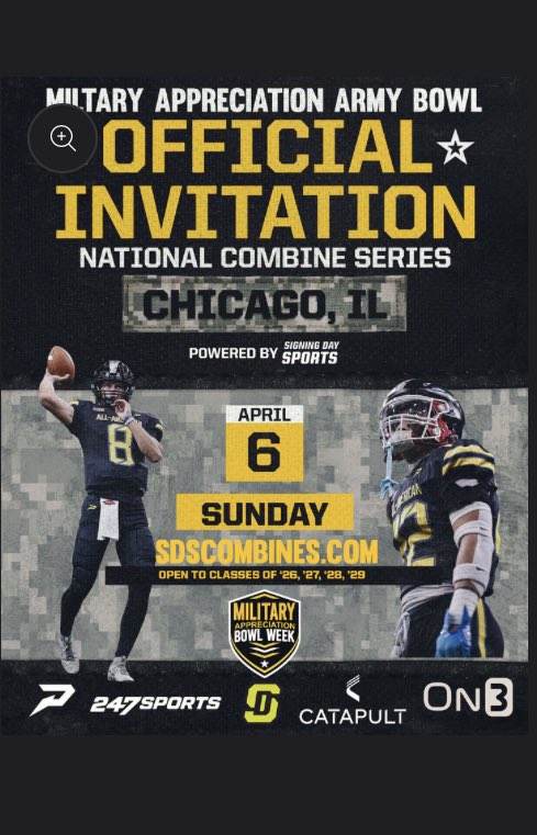 Thank you <a href="/CoachTylerFunk/">Tyler Funk</a> for the combine invite!