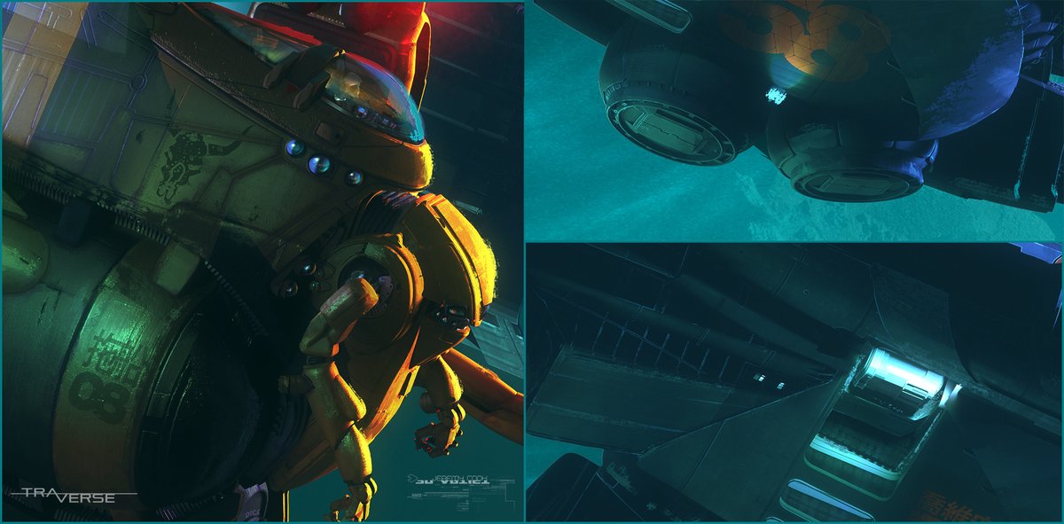 JeremyCook3D's tweet image. Throw back from a few years back. Some crops from my painting in DSP's book 'Traverse'.  #ThrowbackThursday