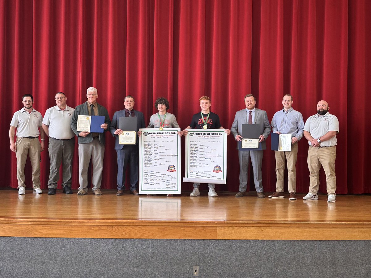 Special Recognition by the Perry County Commissioners to Coltyn and Maddox SHERIDAN’s State Wrestling Champions!!