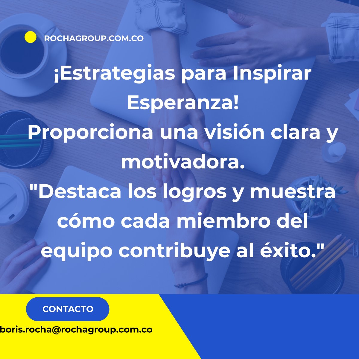 Borisroche's tweet image. El Poder de la Esperanza en el Liderazgo

En el entorno empresarial actual, la capacidad de los #Lideres para inspirar #esperanza es más crucial que nunca. 

Es cuando debemos trabajar con enfoque y fortalecernos como humanidad y es, desde la #esperanza en el liderazgo la clave.