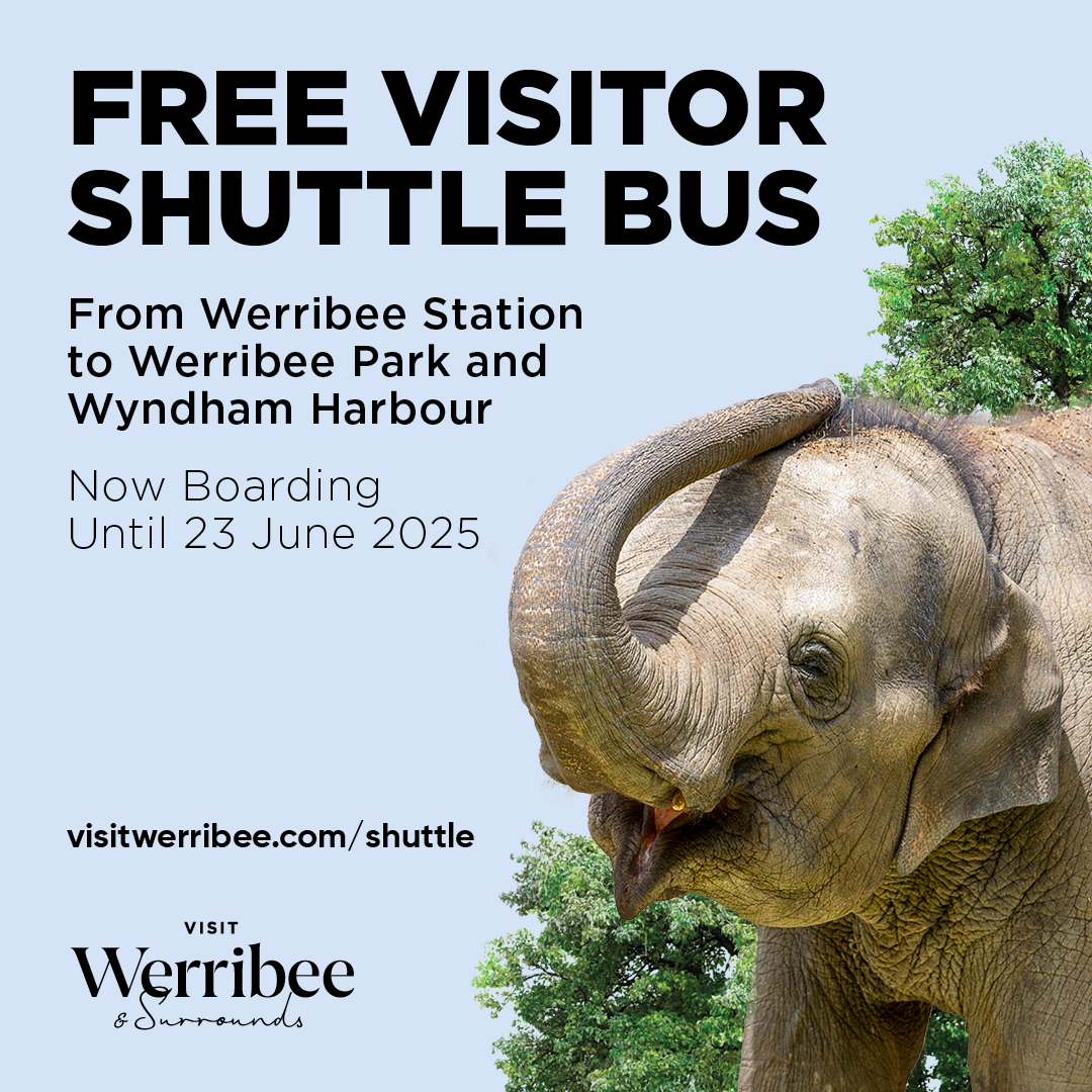 Come for the elephants, stay for so much more. Exploring Werribee and Surrounds just got easier with our free trial Visitor Shuttle Bus Service  up until 23 June, connects Werribee Station with some of our attractions, restaurant &amp; accommodation. visitwerribee.com/shuttle