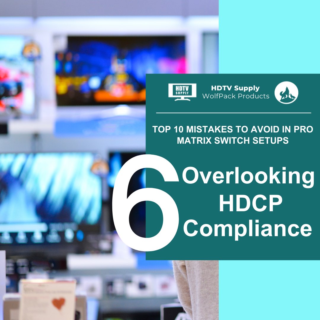 HDTVSupply's tweet image. Overlooking HDCP Compliance – Ensure all devices support HDCP to avoid signal dropouts. Remember, it&apos;s better to set it up right than troubleshoot all night!

#MatrixSwitchSetup #ProAVSolutions #WolfPack #HDTVSupply #AVTechnology