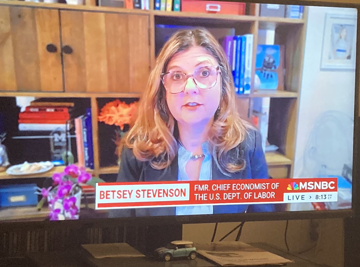 Nice to see @FordSchool professor <a href="/BetseyStevenson/">Betsey Stevenson</a> discussing tariffs on <a href="/MSNBC/">MSNBC</a>.
