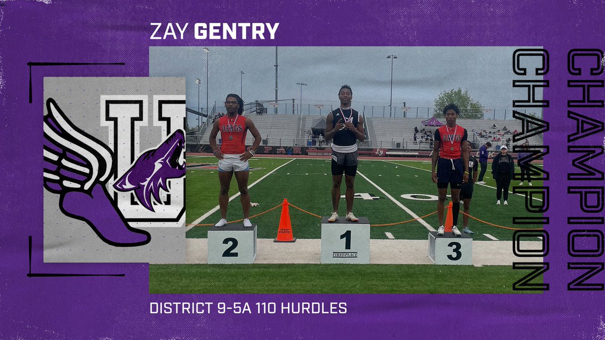 Anna Coyotes XC/ TF (@annacoyotesxctf) on Twitter photo District 9-5A Championships
Congratulations to Zay Gentry for earning 1st place in the 110 Hurdles.
He advances to the Area Meet next Friday in Anna!
#CU
<a href="/CoachVRodriguez/">Victor Rodriguez</a> District 9-5A Championships
Congratulations to Zay Gentry for earning 1st place in the 110 Hurdles.
He advances to the Area Meet next Friday in Anna!
#CU
<a href="/CoachVRodriguez/">Victor Rodriguez</a>