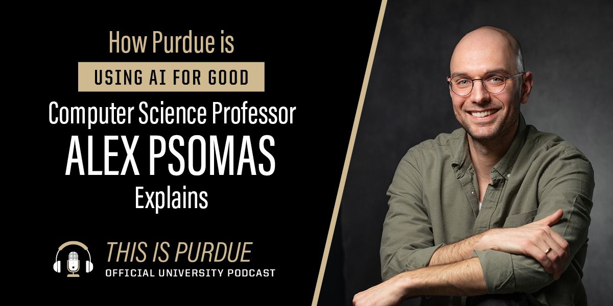 Purdue Science (@purduescience) on Twitter photo .<a href="/PurdueCS/">Purdue Computer Science</a> professor Alex Psomas harnesses #AI to solve food insecurity. In this episode of #ThisIsPurdue, he discusses how he helped the Indy Hunger Network fairly distribute resources to Indiana food pantries with the help of AI. 🎧 purduesci.com/3E7O0JQ .<a href="/PurdueCS/">Purdue Computer Science</a> professor Alex Psomas harnesses #AI to solve food insecurity. In this episode of #ThisIsPurdue, he discusses how he helped the Indy Hunger Network fairly distribute resources to Indiana food pantries with the help of AI. 🎧 purduesci.com/3E7O0JQ