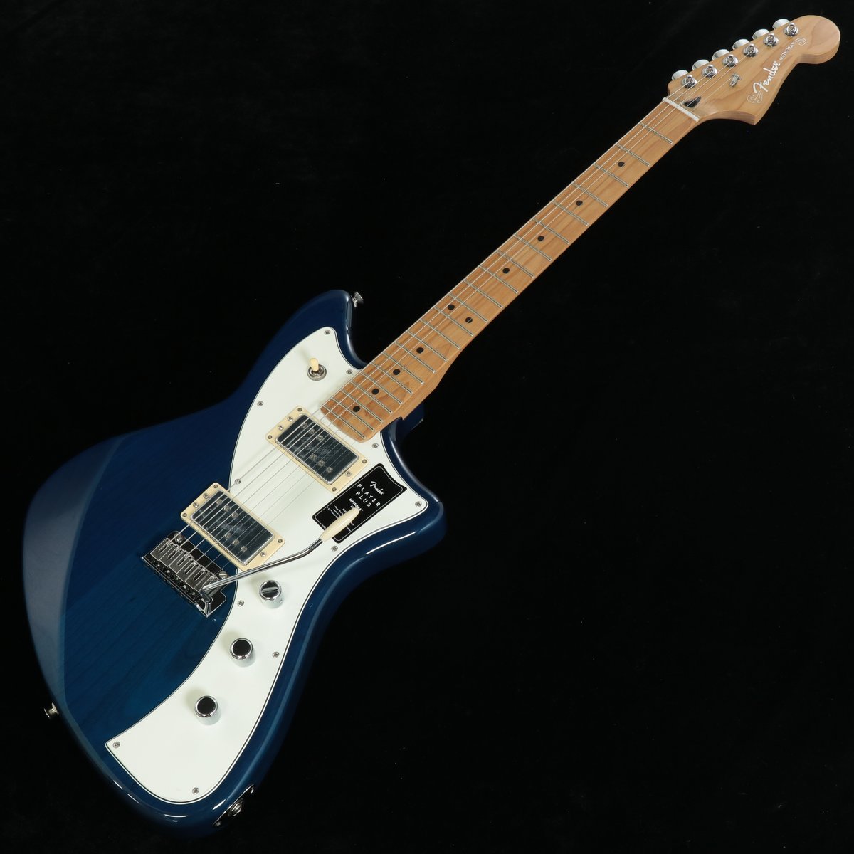1484ikebukuro's tweet photo. 【#新品特価】#Fender #PlayerPlus METEORA #メテオラ が入荷!
杢目の見えるSapphire Blue Transparentに、Fireball Humbucking/S-1スイッチ(コイルスプリット)、2点支持トレモロ、ローステッドメイプルネック、ロックチューナーなどハイパワーのモダンスペックを搭載!
https://t.co/5rOha0aq4u https://t.co/MiG2CMaoEC
