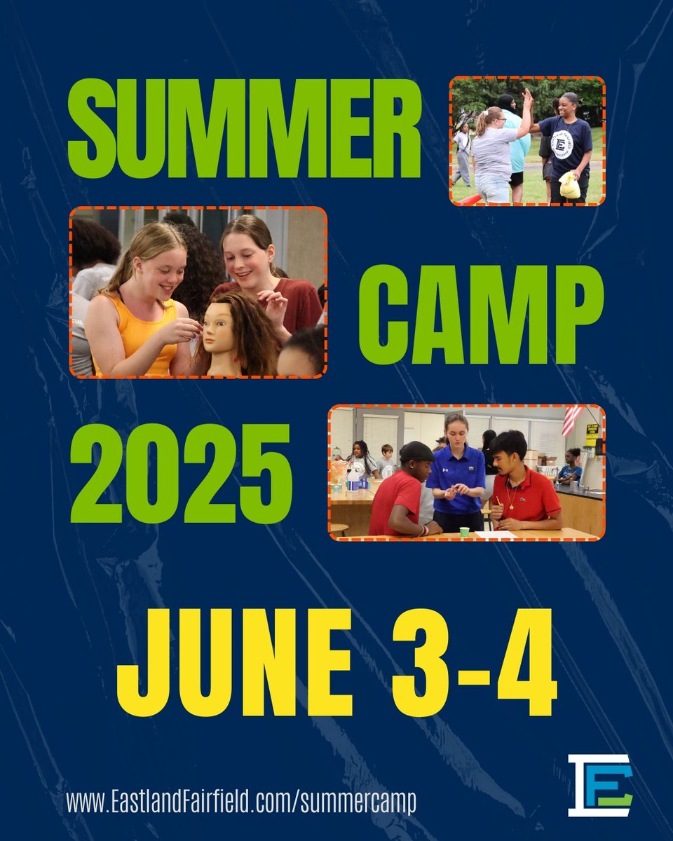 Don’t miss the Eastland-Fairfield Middle School Summer Camp happening June 3-4! Open to 6th–8th graders living in the EFCTS planning district  - and it’s completely FREE! 🎉  Registration closes April 11! #YourFutureOurFocus