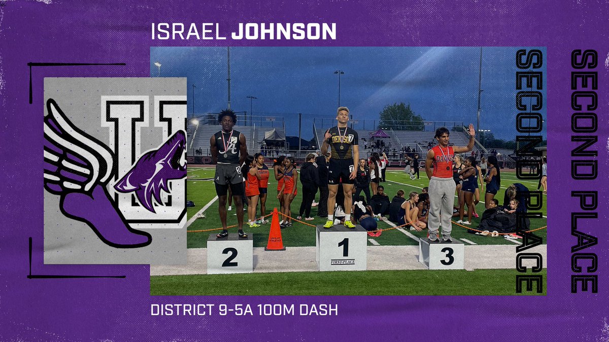 Anna Coyotes XC/ TF (@annacoyotesxctf) on Twitter photo District 9-5A Championships
Congratulations to the Israel Johnson for earning 2nd place in the 100M Dash.
He advances to the Area Meet next Friday in Anna!
#CU
<a href="/CoachVRodriguez/">Victor Rodriguez</a> District 9-5A Championships
Congratulations to the Israel Johnson for earning 2nd place in the 100M Dash.
He advances to the Area Meet next Friday in Anna!
#CU
<a href="/CoachVRodriguez/">Victor Rodriguez</a>