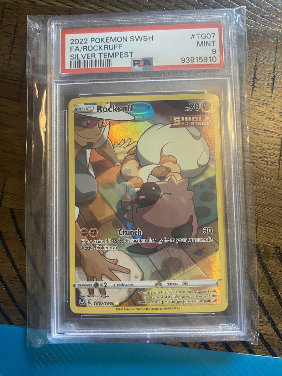 HumbertCrypto's tweet photo. 🚨Pokémon PSA slab Giveaway🚨 

Rockruff @PSAcard 9
Silver Tempest

Must:
1. Like
2. Retweet
3. Follow Me

Good Luck Trainers! 
Gotta Catch Them All!

#PokemonTCG #TheHobby
@CardPurchaser @DeepPocketMnstr https://t.co/7FFiPU4QoO