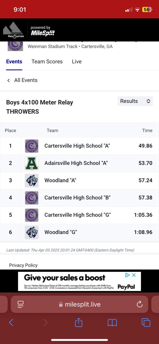 HenryAbernathy7's tweet image. COUNTY CHAMPIONSHIP 
DT-🥉
Thrower relay-🥇🥇🥇
4x4-🥈
400-5th
One more meet before we get on the road to state !!!!! @CoachTCanesTF @coachemupchat @CoachScottIEC @CoachCandela99