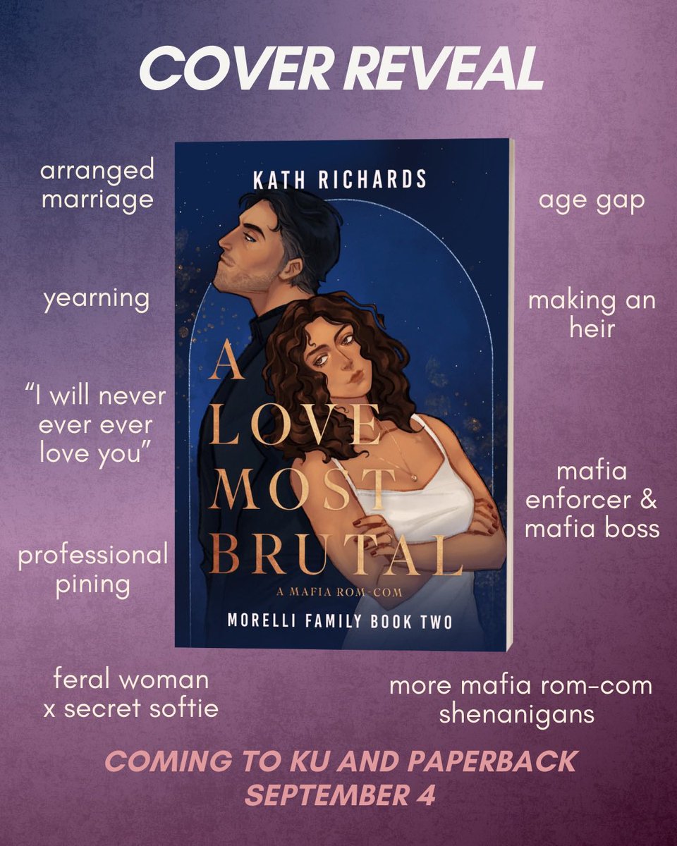 RynnieReads's tweet photo. My amazing friend @kath_richards_ has a new book coming out September 4!! A Love Most Brutal is the second book in the Morelli Family series and follows Maxim and Mary in an arranged marriage. I absolutely loved the first book, and can’t wait to read A Love Most Brutal. https://t.co/6U4talGTDo