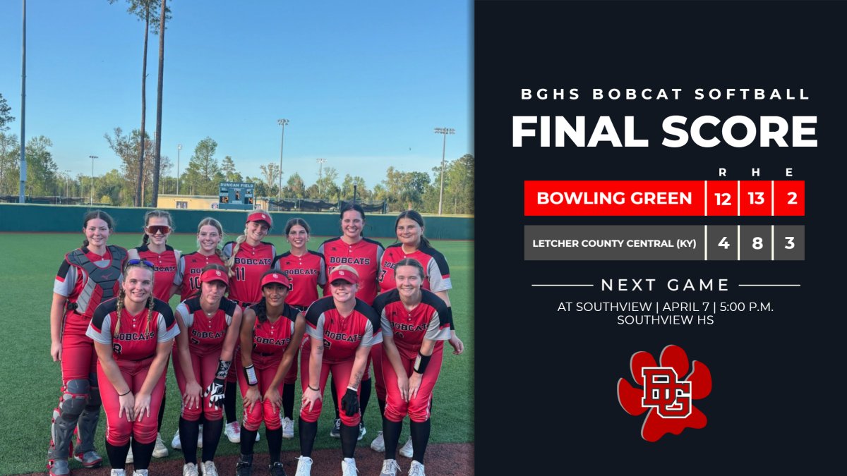BGHS_AD's tweet photo. All smiles for @BG_Bobcats_SB as they pick up their first victory of the season to close out their Myrtle Beach trip!

The Bobcats will open NLL play at Southview on Monday, April 7th.

#PawsUp https://t.co/0x9FfnruB9