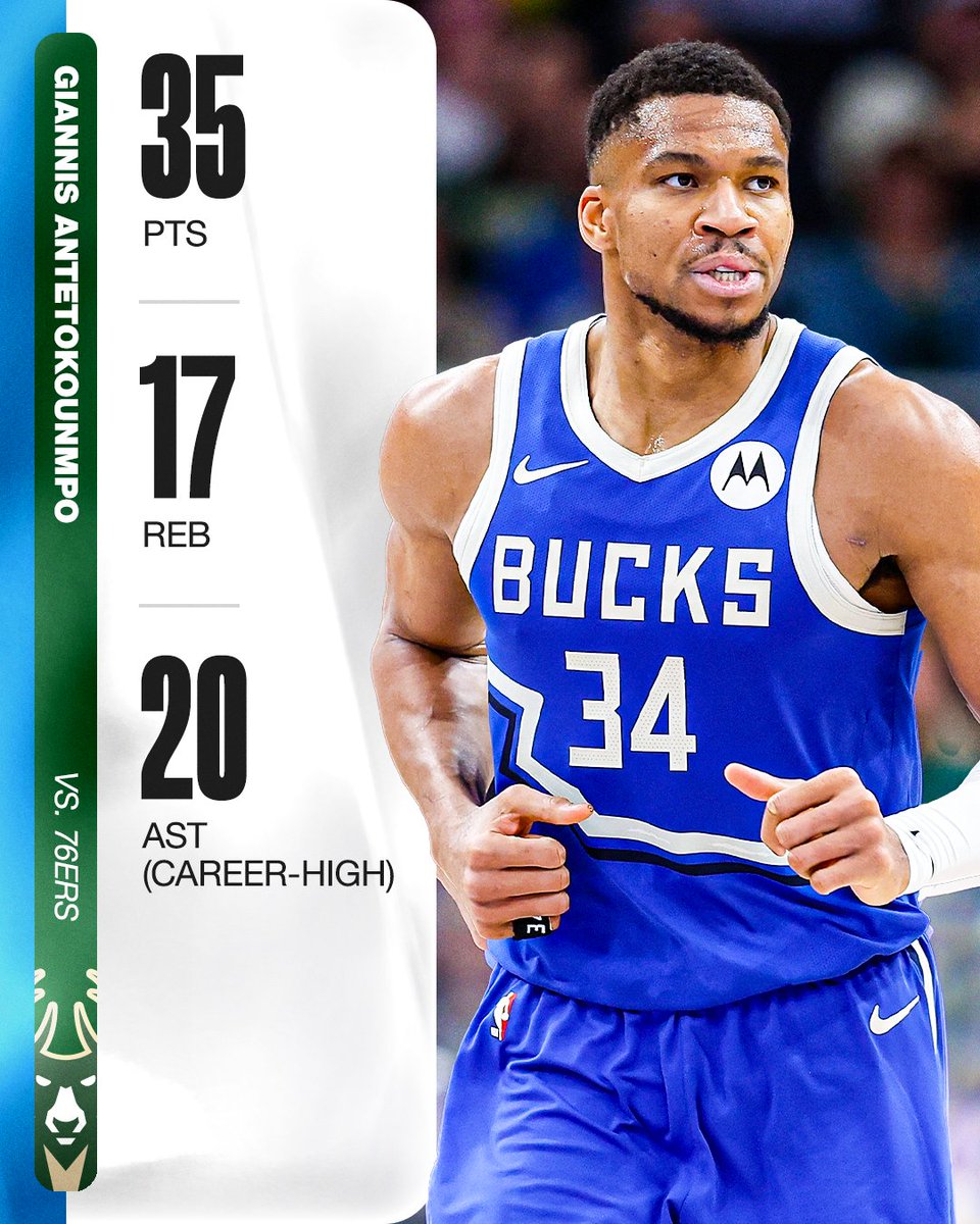 VIDEO-GAME NUMBER NIGHT FOR GIANNIS 🎮

The Greek Freak drops a career-high in assists 🇬🇷