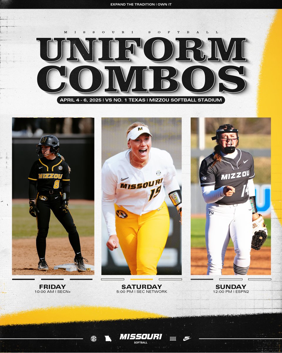 Weekend home attire 🏠🤩

🎟️ mutigers.com/sbtix

#OwnIt #MIZ 🐯🥎