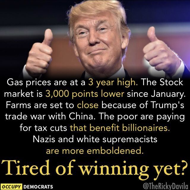 Not to mention our allies hate us, measles&amp; disease spreading, women dying from healthcare denial, Social Security &amp; Medicare under the knife, innocent LEGAL citizens deported, education defunded, Veterans' benefits defunded, economy crumbling, eggs &amp; gas prices up. #TrumpTariffs