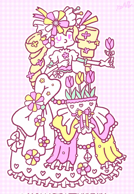 ちょっぴりラグジュアリーな雰囲気の 花や宝石を散りばめたドレスのデザイン