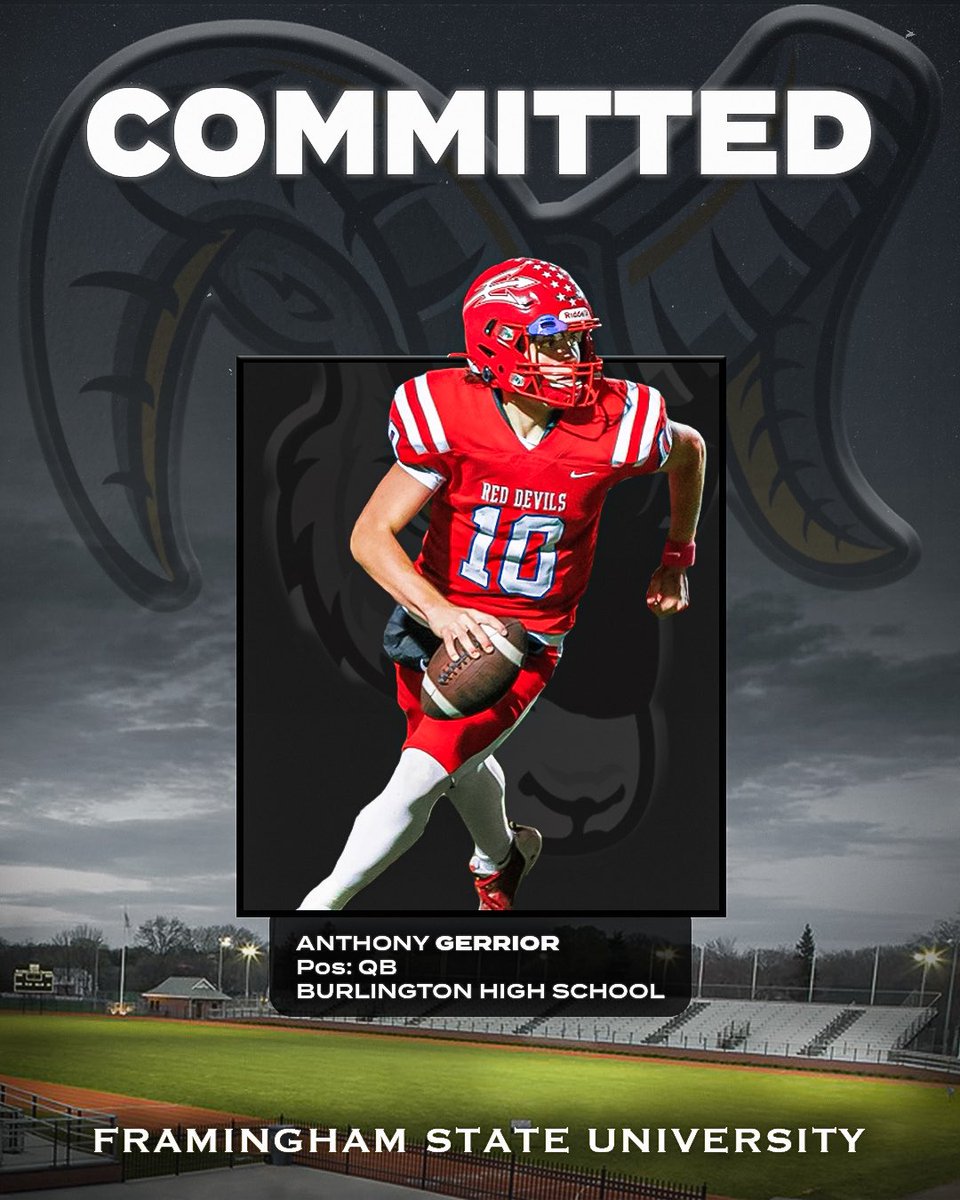 Anthony Gerrior (@anthony_gerrior) on Twitter photo Just want to thank my family, friends, coaches and everyone else for all the support through this journey. A big thanks to the Framingham State Football coaching staff for this opportunity. Let’s get it!!!!! <a href="/RedDevils_Ftbl/">Burlington High School Football</a> <a href="/Coach__Sheridan/">Greg Sheridan</a> <a href="/CullyCurran/">Cully Curran</a> Just want to thank my family, friends, coaches and everyone else for all the support through this journey. A big thanks to the Framingham State Football coaching staff for this opportunity. Let’s get it!!!!! <a href="/RedDevils_Ftbl/">Burlington High School Football</a> <a href="/Coach__Sheridan/">Greg Sheridan</a> <a href="/CullyCurran/">Cully Curran</a>