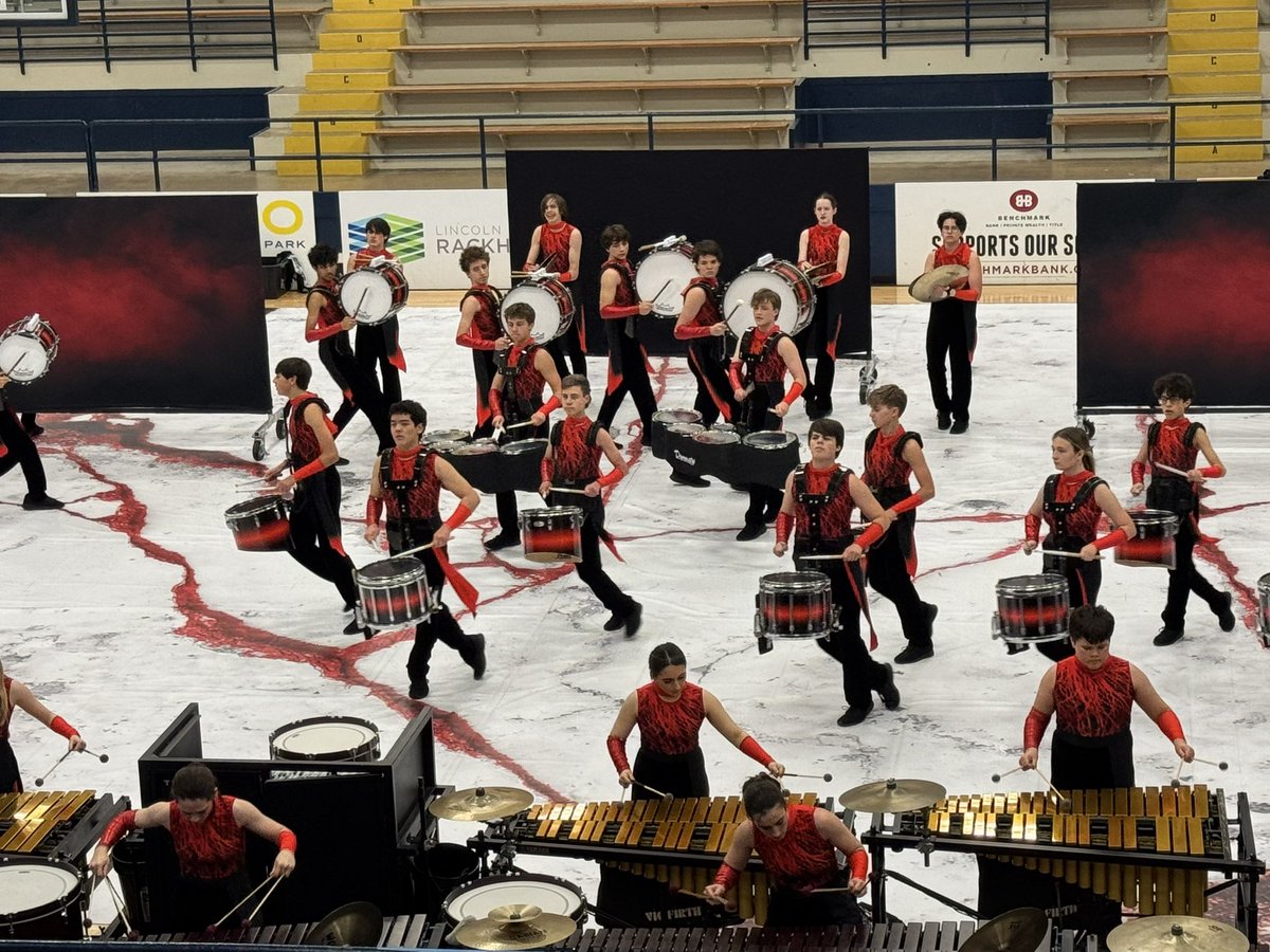 DrRockwood's tweet image. The Highland Park Indoor Drumline Community Performance was a hit! 🥁 #HPISD #GoScots