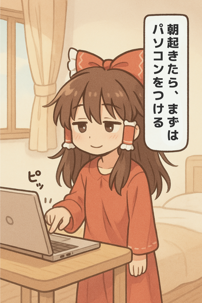 信じるべきは、やる気よりも、日々の習慣。
#ゲーム作る霊夢 