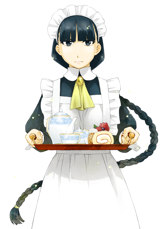 「#魅力のある白を見せてください見た人全員強制 白いエプロンドレスなんて最高じゃろ」|皐月👓みかずのイラスト