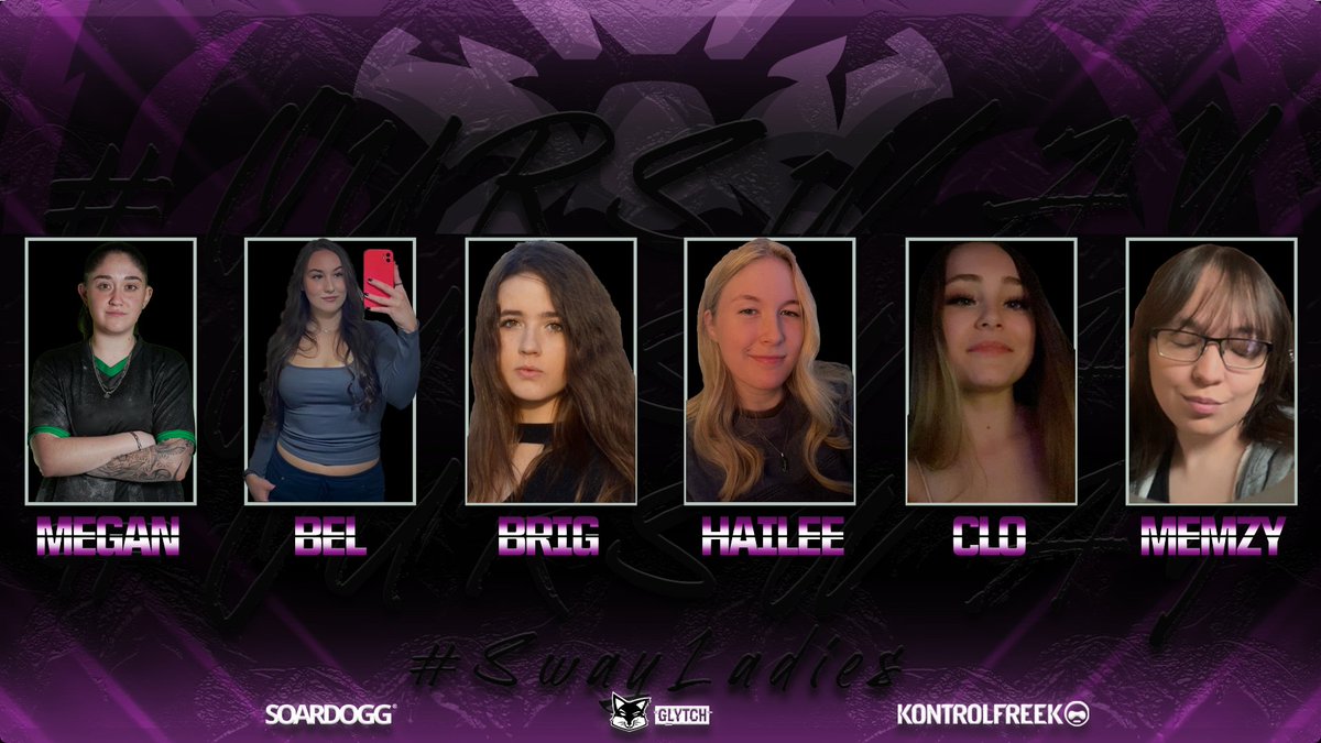 We're backkkkk!

Welcome aboard our <a href="/TPCWomens/">TPC Women's</a> Ladies roster! 

🟣<a href="/AAAmegan_/">meehan</a>
⚫@belmechie
🟣@briggg_
⚫<a href="/ohhailee/">hailee</a>
🟣<a href="/fknclo/">clo</a>
⚫<a href="/Memzys_/">amelia</a>

Lets run it! 

#SwayLadies🦁 | #OurSway🗽

<a href="/SoarDogg/">SoarDogg Apparel</a> ✖ <a href="/GLYTCHEnergy/">GLYTCH Energy</a> ✖ <a href="/KontrolFreek/">KontrolFreek</a>