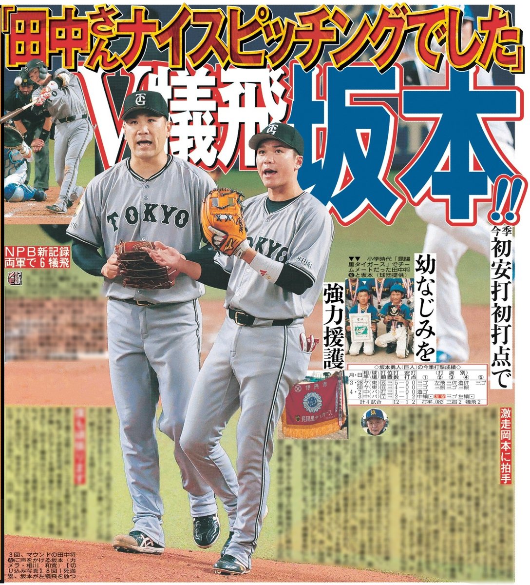 4月4日 #スポーツ報知 #坂本 が万感の思いを〝らしい〟一言に込めた