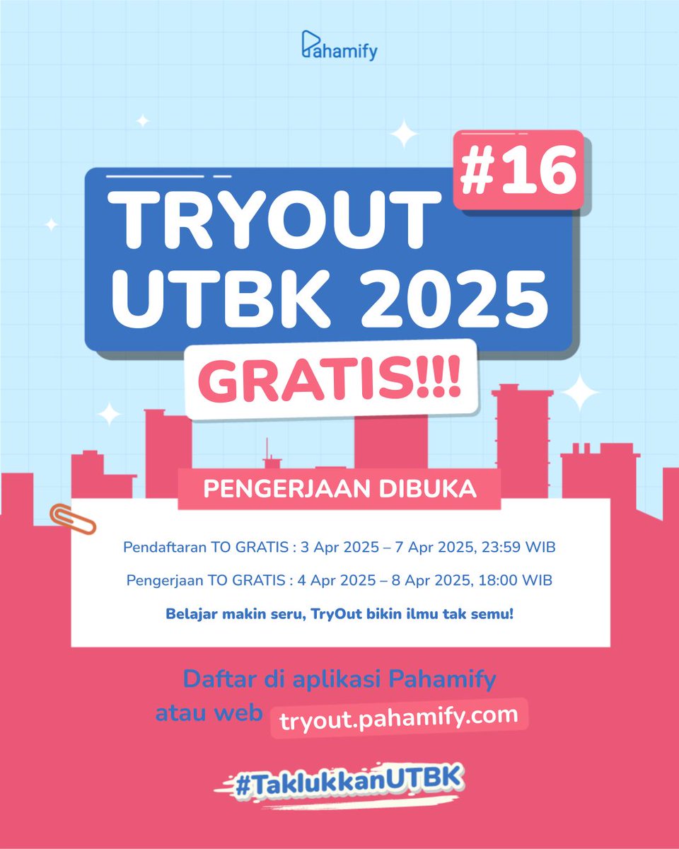 Pahamify | TO + Live Class UTBK & Ujian Mandiri tweet media