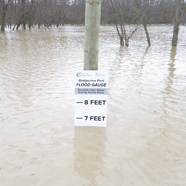 Bridgeview Park, Petrolia/ON. April.3/25
Although flooding here is very common, this is the 3rd year in a row its risen this high which is not as common. <a href="/TOWNofPETROLIA/">Town of Petrolia</a> <a href="/PetroliaIndie/">The Independent</a> #ONStorm