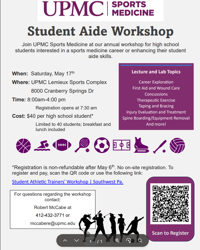 Sharing a terrific opportunity for high school students to explore a career in athletic training.  
upmc.com/services/ortho…