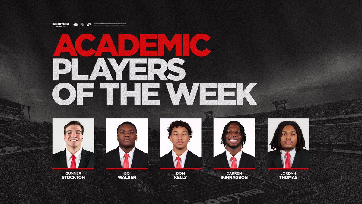 Congratulations to our Academic Players of the Week !!

#GoDawgs