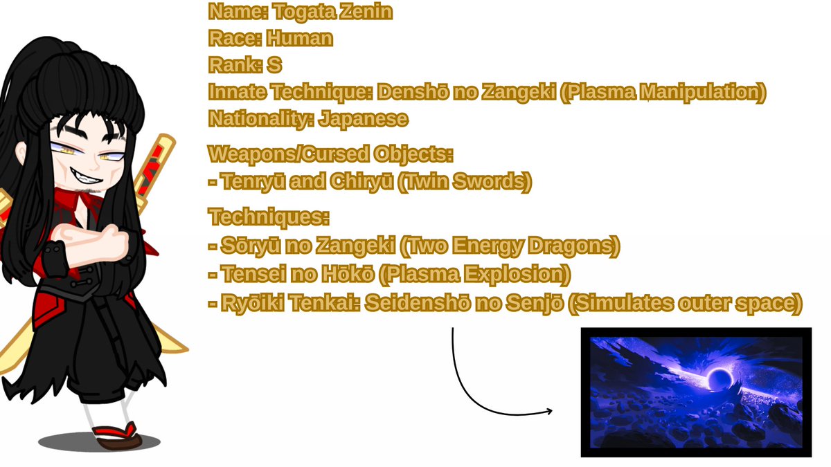 Tarjeta de Personaje: Togata Zenin
Ficha de Personagem: Togata Zenin
Character Card: Togata Zenin