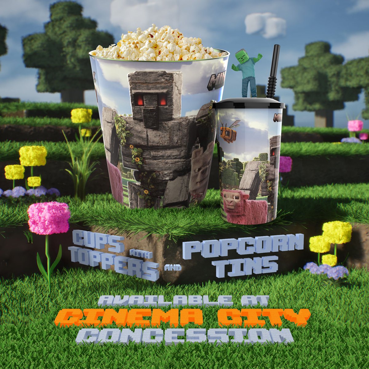Powiemy tyle - nie idźcie, biegnijcie do kin Cinema City, bo czeka tam już na Was merch Minecraft*! 🟩🟧

*Creeper bottle i niektóre wzory pluszowych breloków dostępne będą w wielu kinach od przyszłego tygodnia!