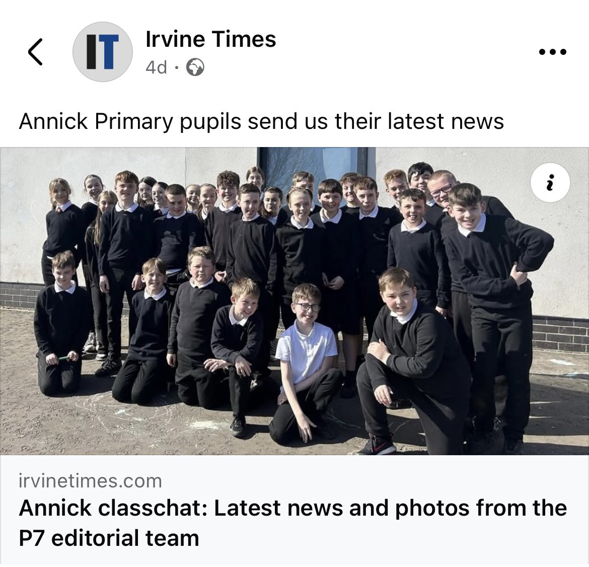 Annick PS & EYC (@annickps) on Twitter photo ποΈ Read all about it! <a href="/irvinetimes/">Irvine Times</a> #classchat #hotoffthepress ποΈ Read all about it! <a href="/irvinetimes/">Irvine Times</a> #classchat #hotoffthepress