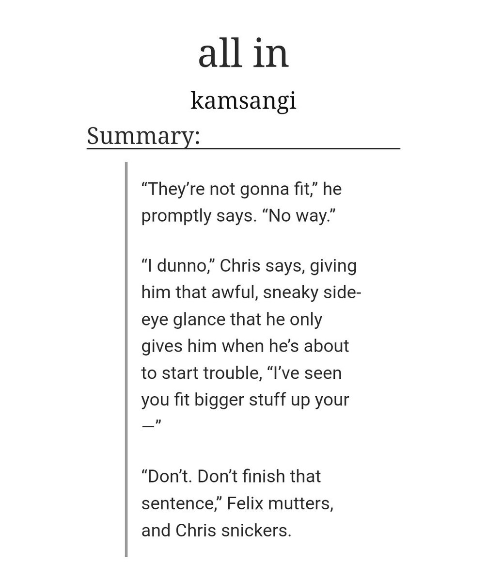 skzao3's tweet photo. ♡ all in
by: kamsangi

cw: nsfw

• BC + FL
• explicit 
• 3.3k words 

https://t.co/7zTvBDG3L6 https://t.co/8o8YeRvOhc
