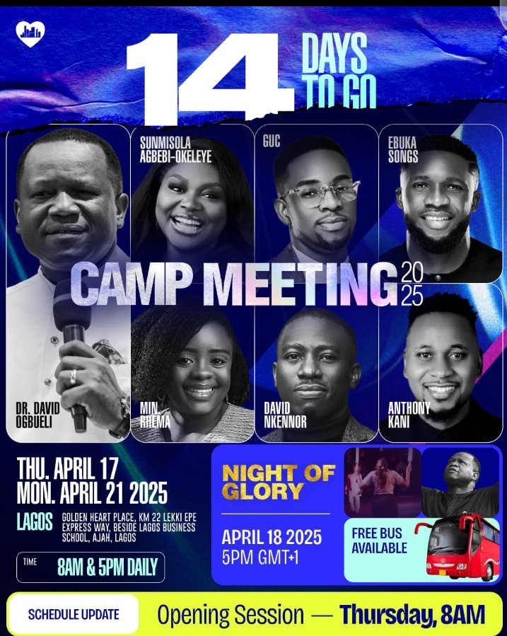 blessedamongmen's tweet photo. Traffic in Lagos or not,#dccampmeeting will be C A M P  I N G

We go pray
We go praise
We go dance
We go worship
We go learn
We go give
We go receive and the Holy Spirit go come transform us again - haba,the devil is bound for our sakes.
Make plans to attend and be expectant. https://t.co/2BcJui6FS2
