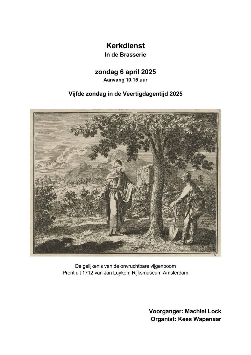 MachielLock's tweet image. A.s. zondagmorgen, 6 april, ga ik voor in de Brasserie van Het Zonnehuis te Vlaardingen. Hierbij de liturgie van deze dienst: (1/2)