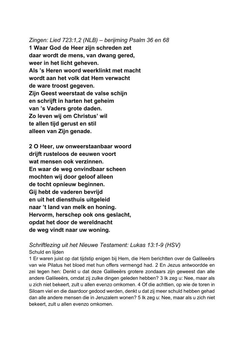 MachielLock's tweet image. A.s. zondagmorgen, 6 april, ga ik voor in de Brasserie van Het Zonnehuis te Vlaardingen. Hierbij de liturgie van deze dienst: (1/2)
