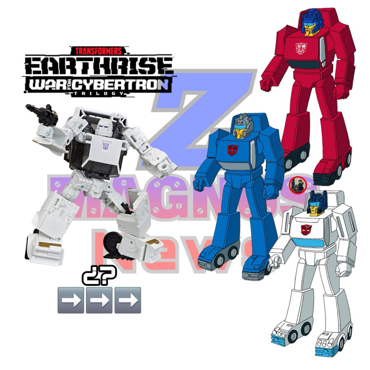 Z_Magnus_News's tweet photo. Hoy en posibles repintados y remoldeados tenemos a Runamuck de earthrise para hacer a Freeway, Chase y Searchlight los de g1 qué son parte de los Throttlebots
#transformers
#transformersearthrise
#runamuck
#freeway
#chase
#searchlight
#throttlebots https://t.co/CItclmWlM6