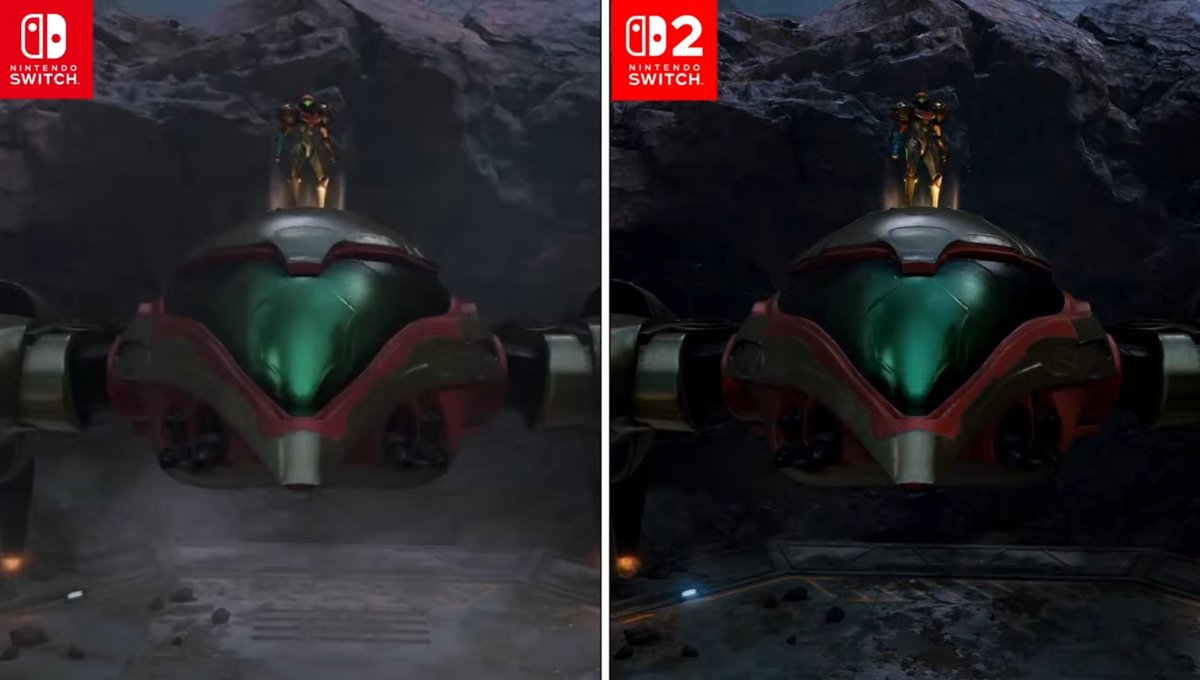 KabiPlays's tweet photo. The differences are actually day and night for Metroid Prime 4 Beyond on the Switch 2.

More here: https://t.co/hEeP3YpC2m