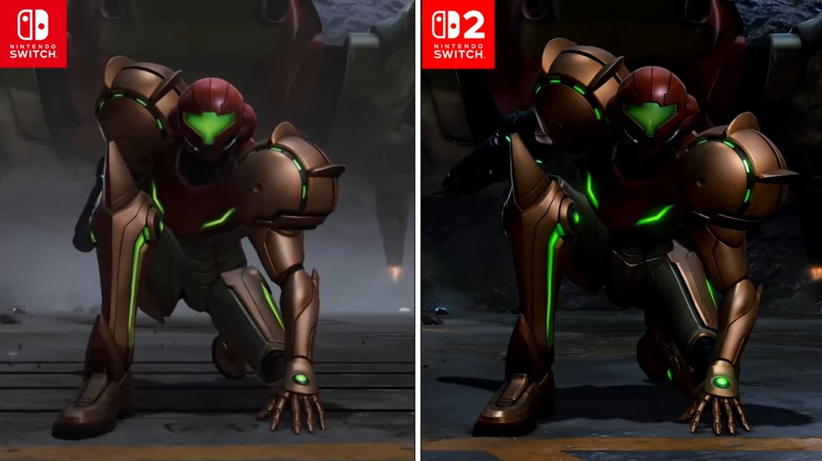 KabiPlays's tweet photo. The differences are actually day and night for Metroid Prime 4 Beyond on the Switch 2.

More here: https://t.co/hEeP3YpC2m
