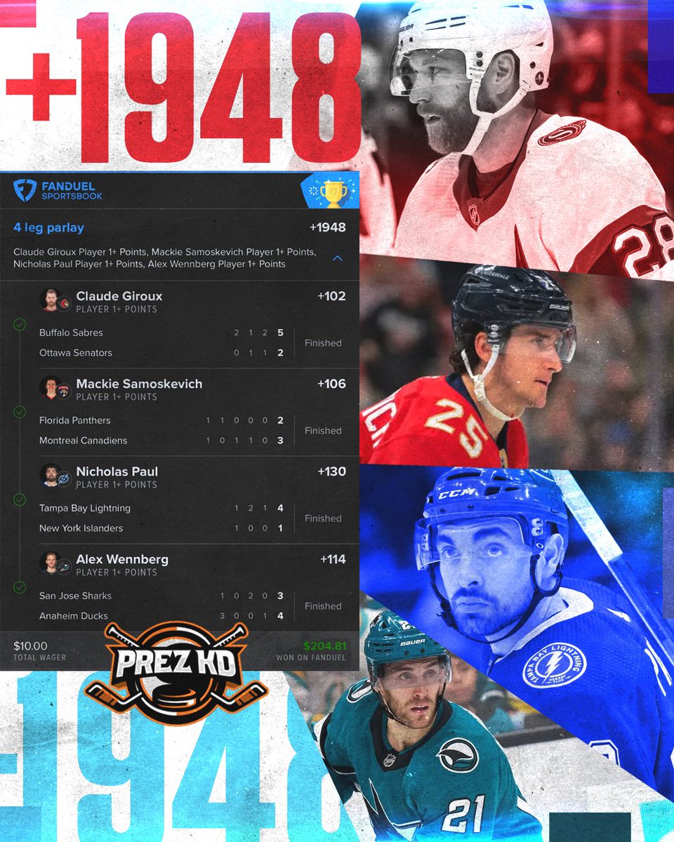 Prez_kd's tweet image. We have been on a heater on the ice in @TrophiesDiscord π₯
Tonight, we look to go B2B2B.
Join today for a limited time and save 35% π₯ π
Use the link π below in the comments and enter code: CHAMPION