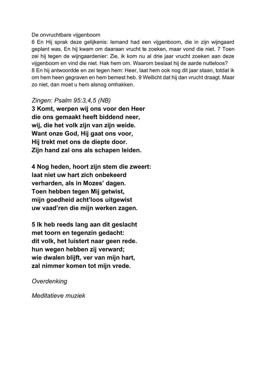 MachielLock's tweet image. A.s. zondagmorgen, 6 april, ga ik voor in de Brasserie van Het Zonnehuis te Vlaardingen. Hierbij de liturgie van deze dienst: (2/2)