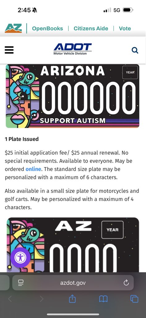 Big 2 year goal achieved!!

Arizona Department of Transportation now has my license plate art available as of today!! 

azdot.gov/license-plates…

$17 from every plate goes directly to two Autism and Neurodiversity Research organizations to provide a lifetime support for