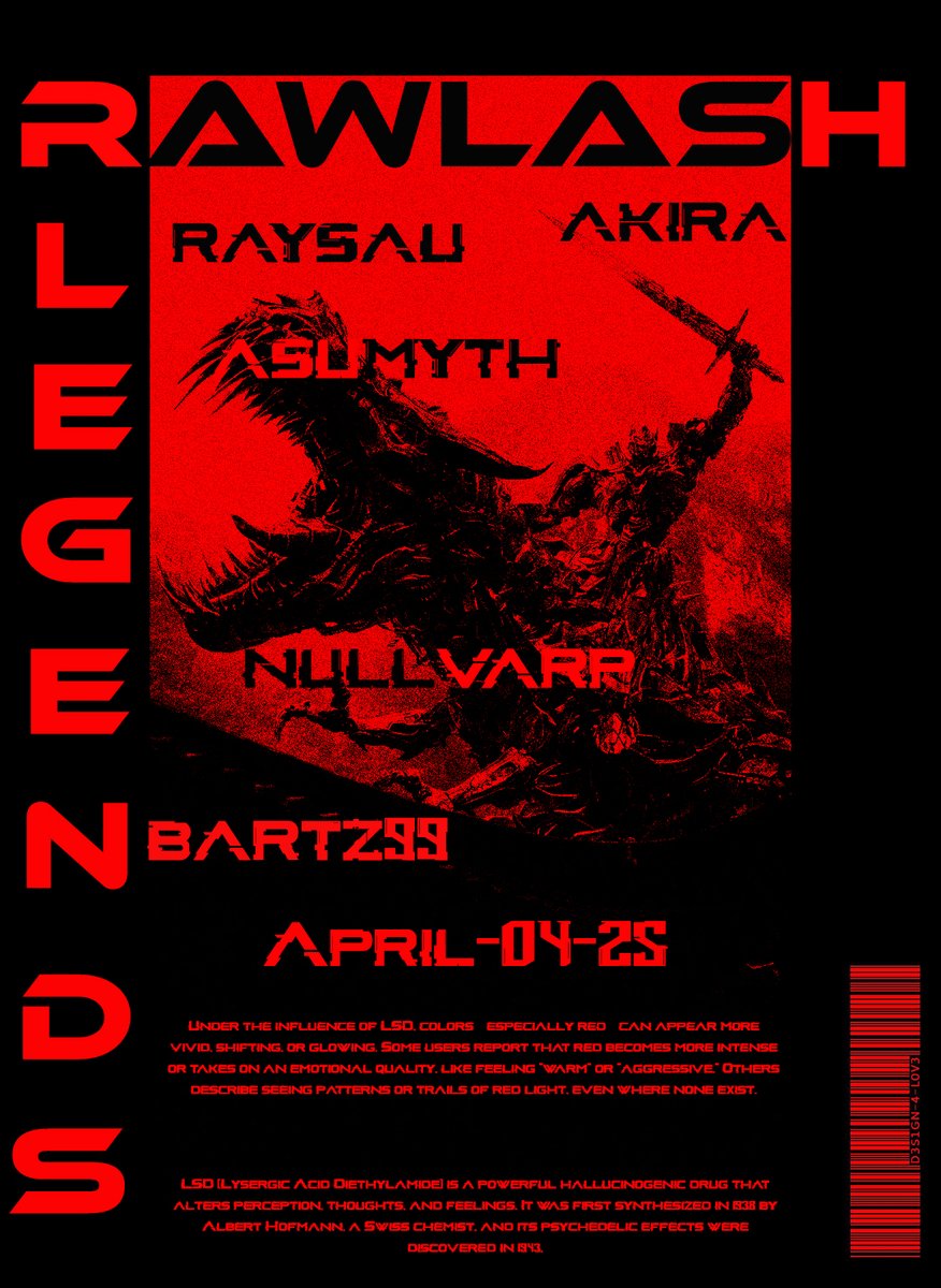 Prepare for madness tomorrow!
From 00:00 to 05:00 RAWLASH LEGENDS promises to bring an explosive visual and auditive experience to those who can handle it!
View the full timeline at: vrc.tl/event/10973
More info at our discord: discord.gg/UErgFV9sWG