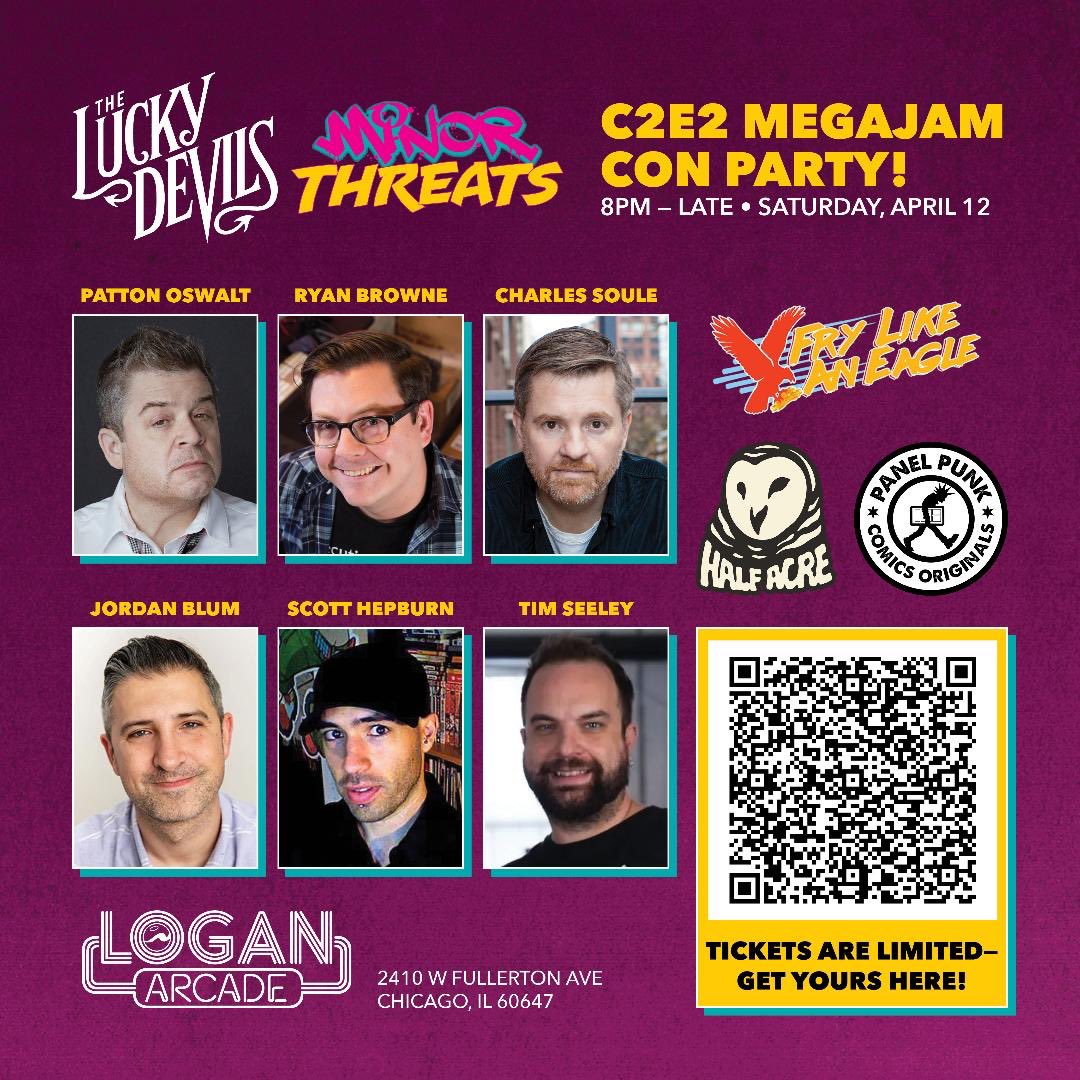 Tickets to our upcoming C2E2 party with the Minor Threats crew will now come with The Lucky Devils light up horns! Only a few tickets left (link in bio).
