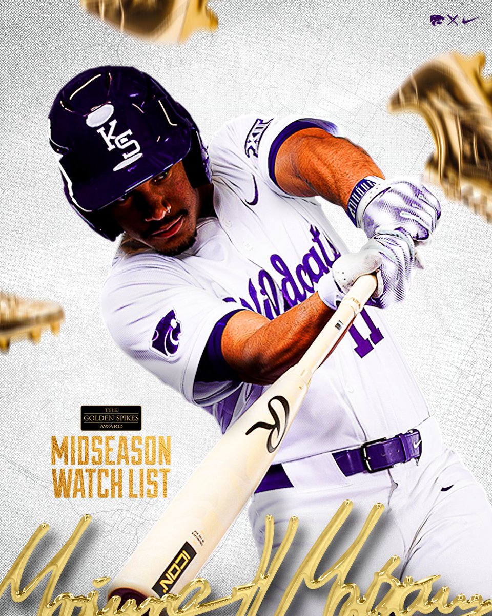 K-State Baseball (@kstatebsb) on Twitter photo Eyes on greatness
<a href="/MaximusMartin8/">Maximus Martin</a> named to the <a href="/USAGoldenSpikes/">Golden Spikes Award</a> Midseason Watch List
๐ k-st.at/43Fc2q2 Eyes on greatness
<a href="/MaximusMartin8/">Maximus Martin</a> named to the <a href="/USAGoldenSpikes/">Golden Spikes Award</a> Midseason Watch List
๐ k-st.at/43Fc2q2