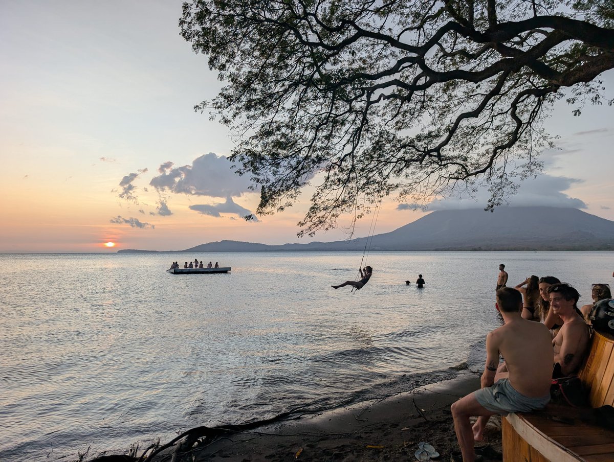 No better way to end a day on Ometepe than this sunset view on Playa Mango with great friends (and great cigars)!